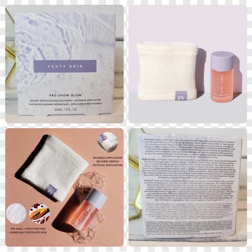 Fenty Skin Pre-Show Glow Exfoliating Face Treatment Set NEW!